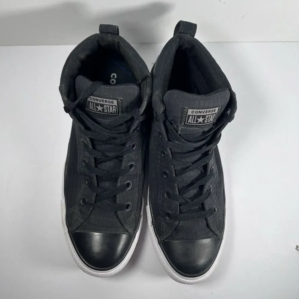 Converse Chuck Taylor All Star Street Mid Black Shoes Sneakers Men's Size 10 - Picture 6 of 8